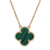 18K Vintage Alhambra Necklace Gold/Green