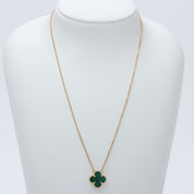 18K Vintage Alhambra Necklace Gold/Green