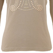 マカダムスタッズ長袖Tシャツ #M ベージュ