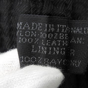 Nylon Leather Combination Fur Collar Coat #40 Black