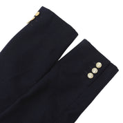 ウールロゴエンブレム刺繍ダブルブレストジャケット #M ネイビー