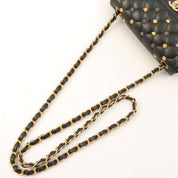 Around 2018 Made Studded Icon Lucky Charm Classic Flap Chain Bag Black