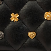 Around 2018 Made Studded Icon Lucky Charm Classic Flap Chain Bag Black