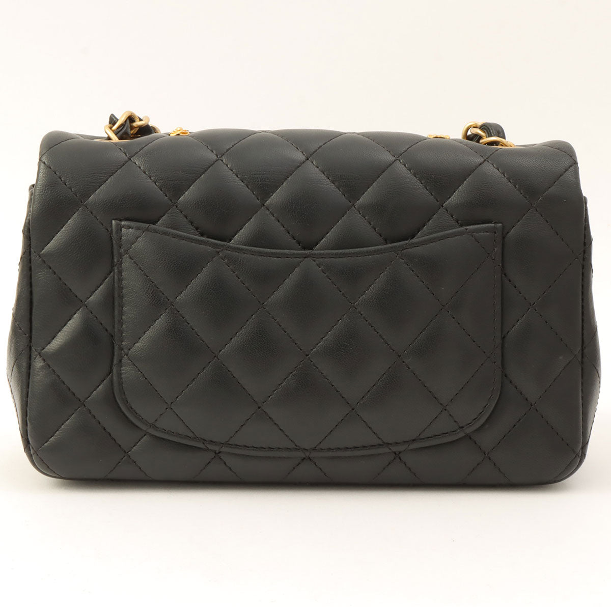 Around 2018 Made Studded Icon Lucky Charm Classic Flap Chain Bag Black
