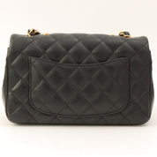 Around 2018 Made Studded Icon Lucky Charm Classic Flap Chain Bag Black