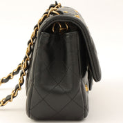 Around 2018 Made Studded Icon Lucky Charm Classic Flap Chain Bag Black