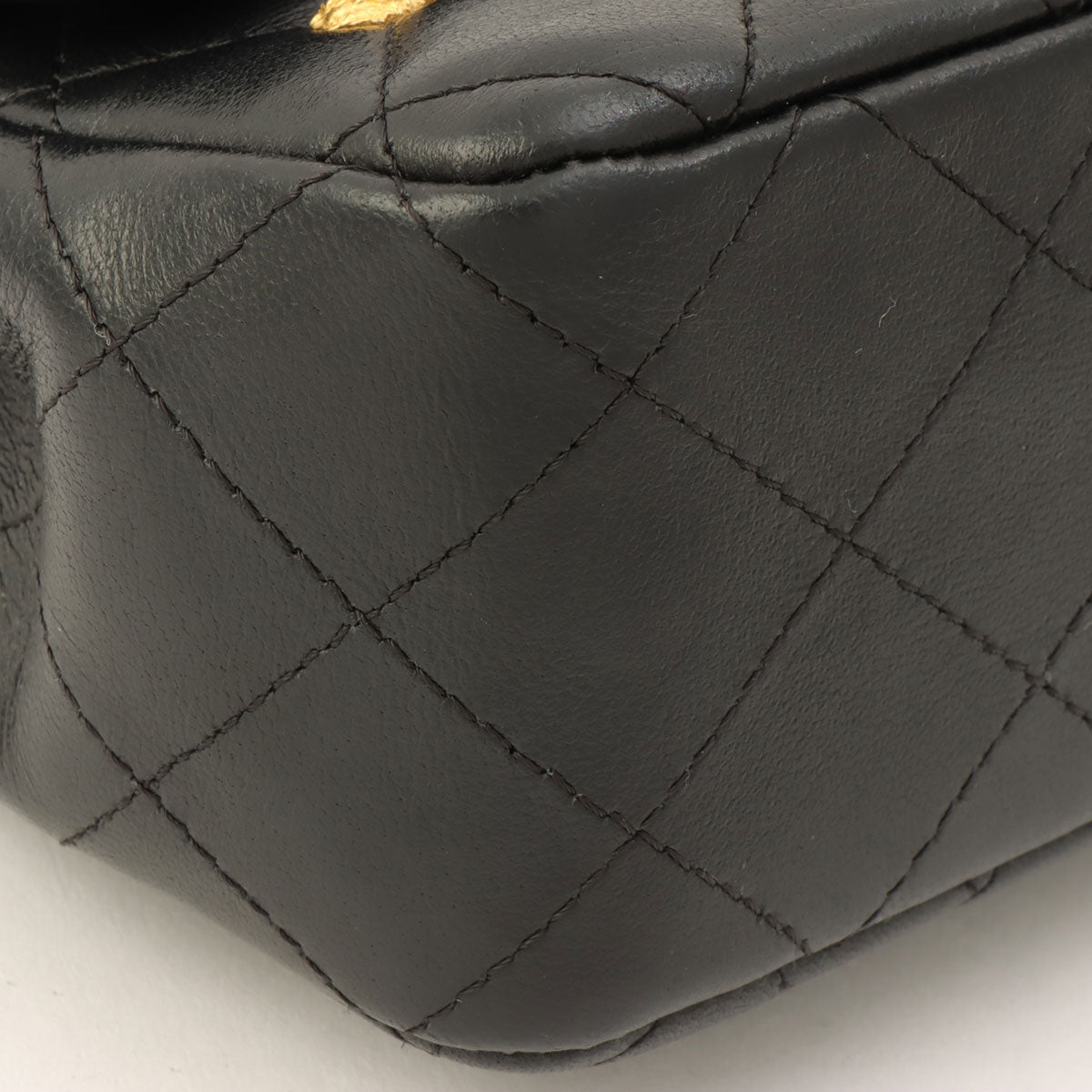Around 2018 Made Studded Icon Lucky Charm Classic Flap Chain Bag Black