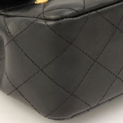 Around 2018 Made Studded Icon Lucky Charm Classic Flap Chain Bag Black