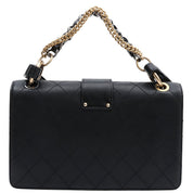 Around 2018 Matelassé Stitch CC Turn-Lock 2-Way Bag, Black
