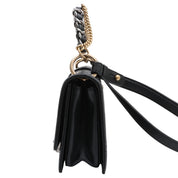 Around 2018 Matelassé Stitch CC Turn-Lock 2-Way Bag, Black