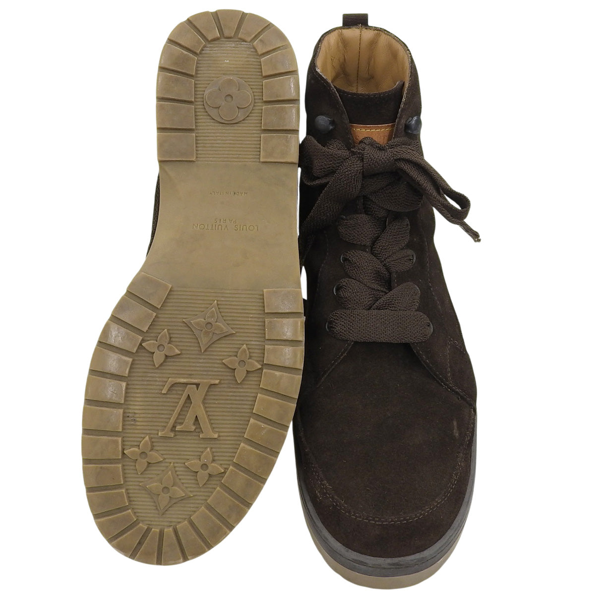 2003 Suede Logo Lace-up Short Boots #8 Brown