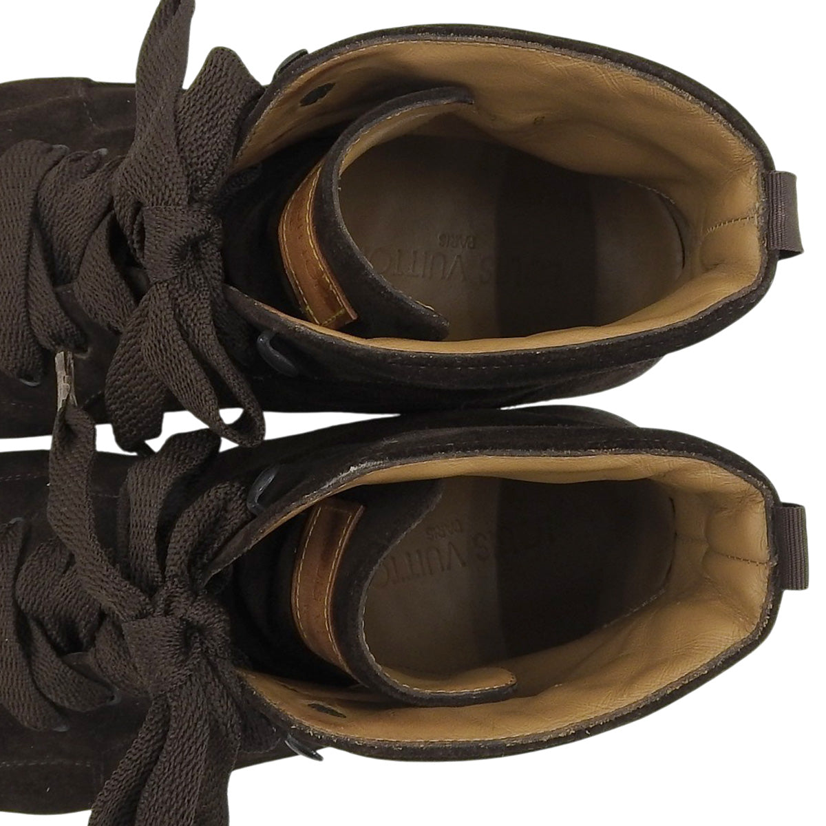 2003 Suede Logo Lace-up Short Boots #8 Brown