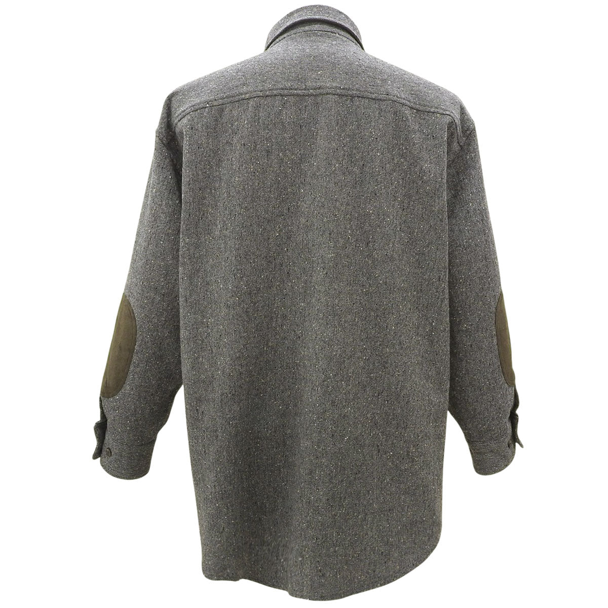 ロゴボタンエルボーパッチデザインシャツ #LY グレー