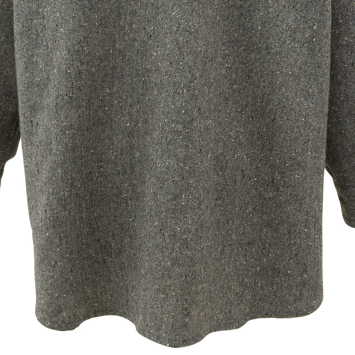 ロゴボタンエルボーパッチデザインシャツ #LY グレー