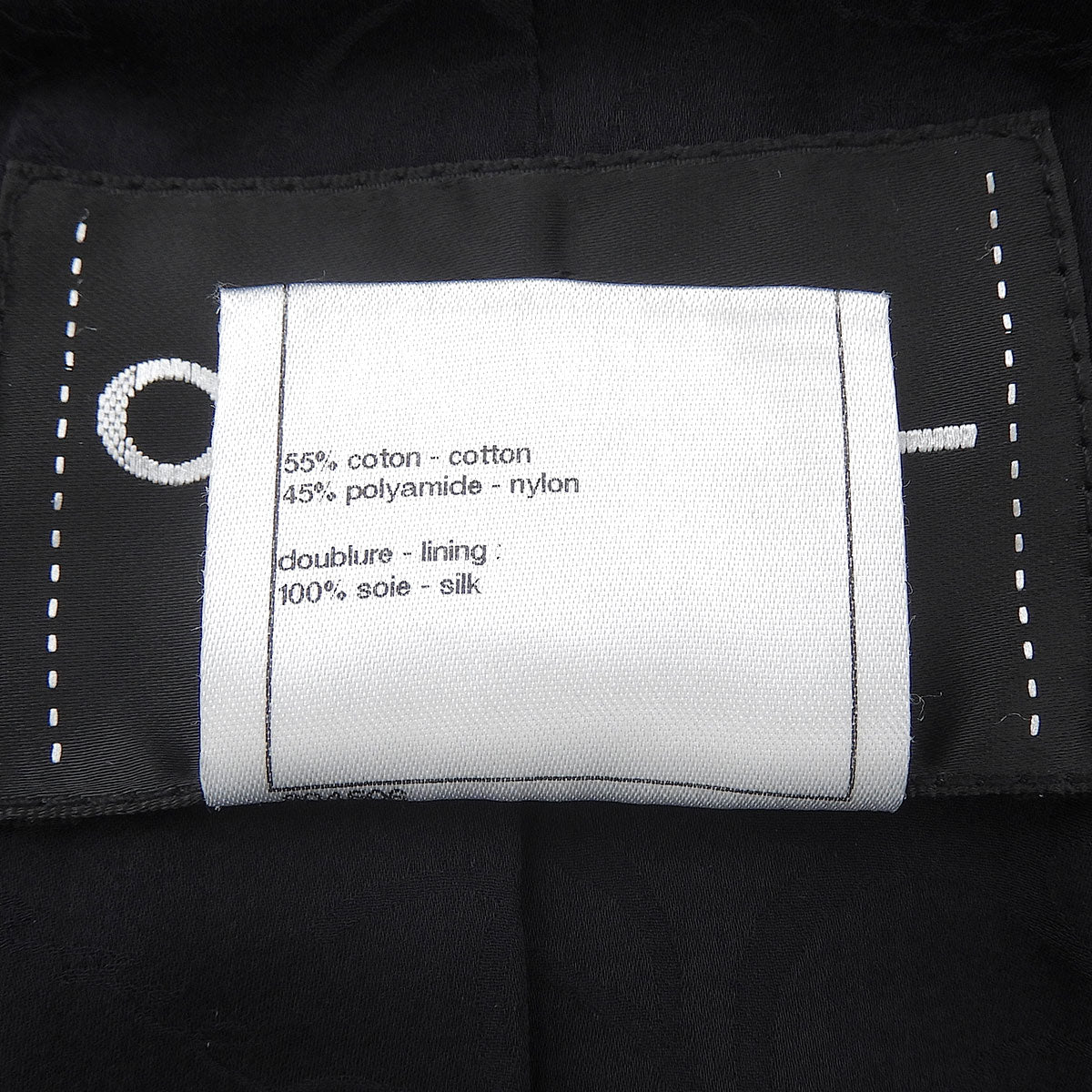 Tweed CC Mark Button Jacket - Navy/Black