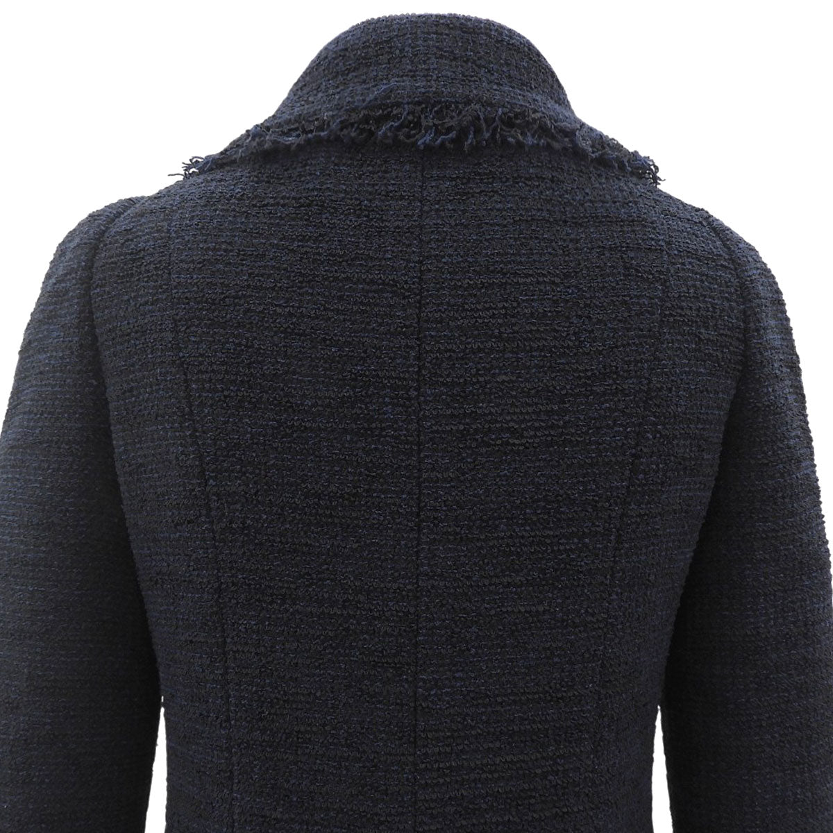Tweed CC Mark Button Jacket - Navy/Black