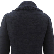 Tweed CC Mark Button Jacket - Navy/Black