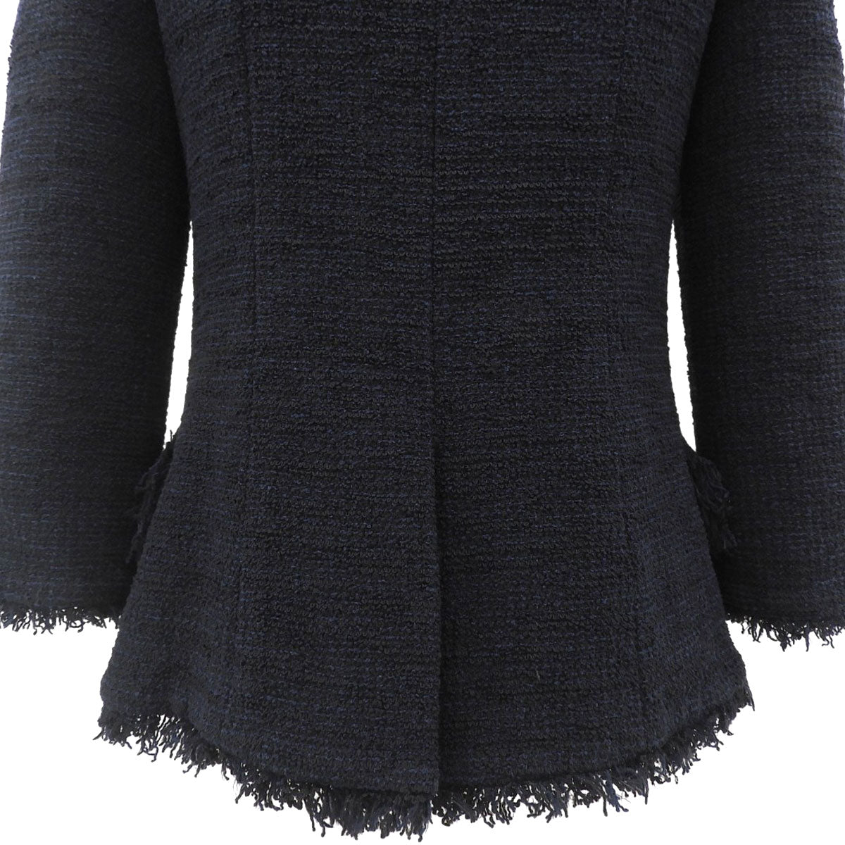 Tweed CC Mark Button Jacket - Navy/Black