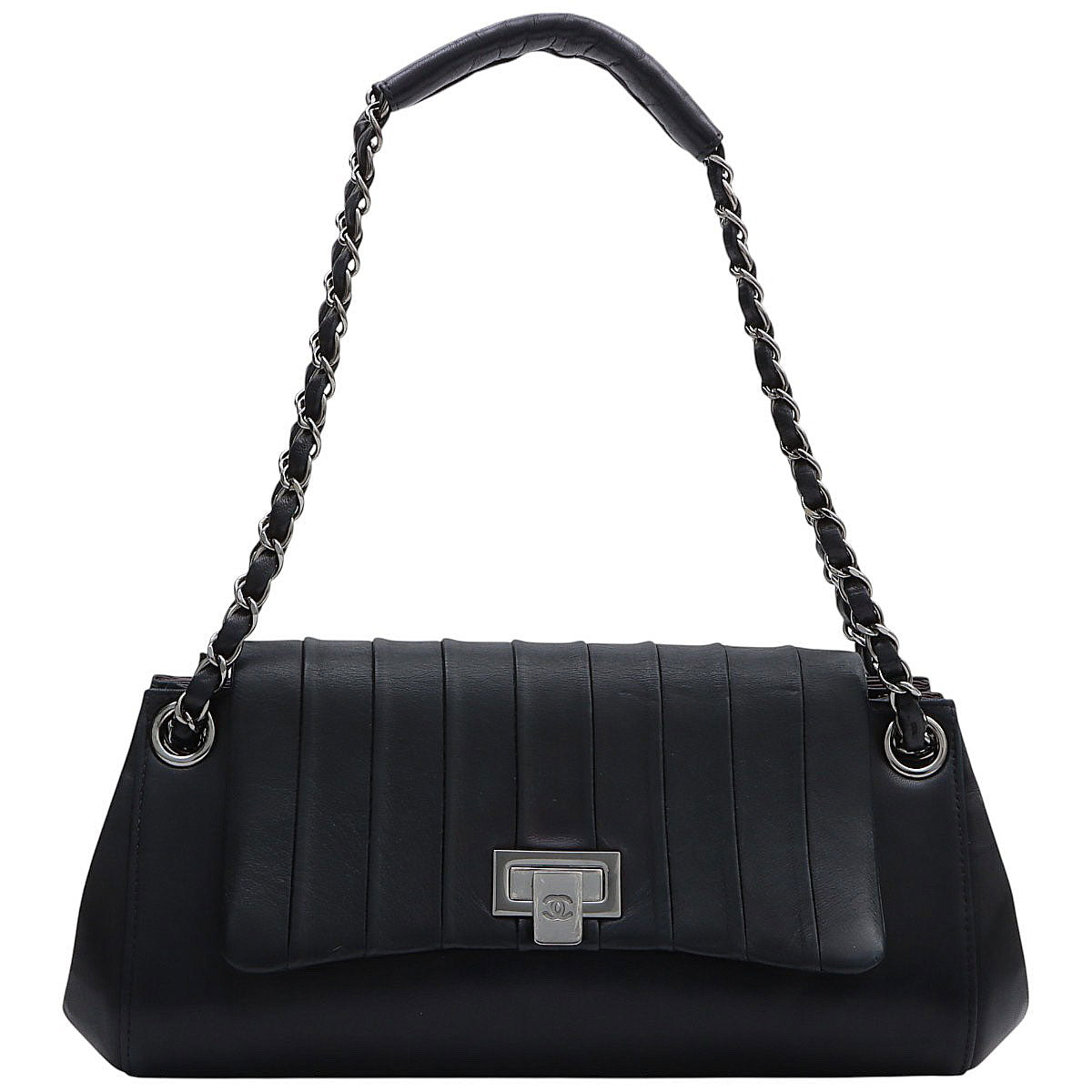 Mademoiselle Stitch CC Mark Chain Shoulder Bag, Black, manufactured around 2001