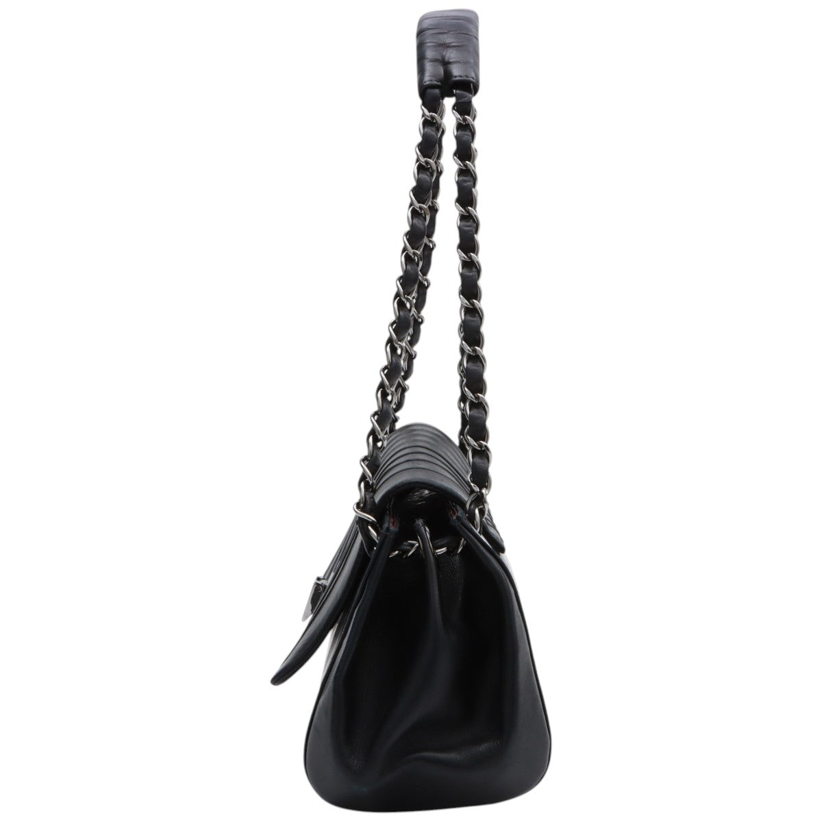 Mademoiselle Stitch CC Mark Chain Shoulder Bag, Black, manufactured around 2001