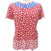 Yayoi Kusama Collaboration Dot Pattern T-Shirt #S Red/White/Blue