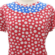 Yayoi Kusama Collaboration Dot Pattern T-Shirt #S Red/White/Blue