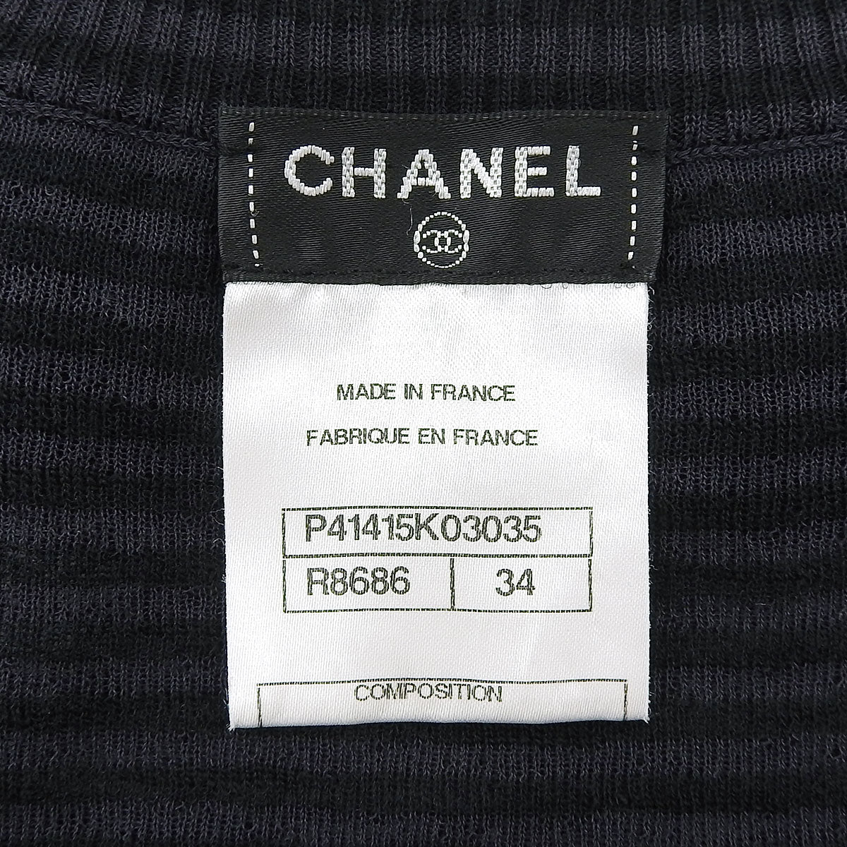 CC Mark Plate Border Pattern Short-Sleeve Dress #34 Black/Navy