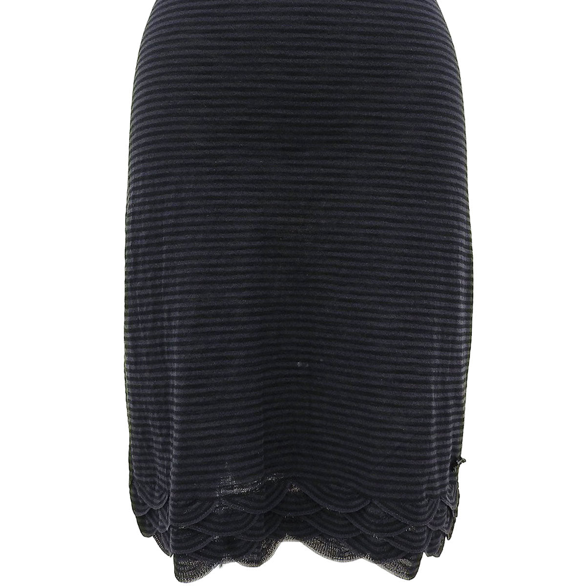 CC Mark Plate Border Pattern Short-Sleeve Dress #34 Black/Navy