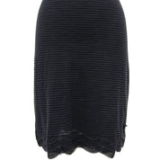 CC Mark Plate Border Pattern Short-Sleeve Dress #34 Black/Navy