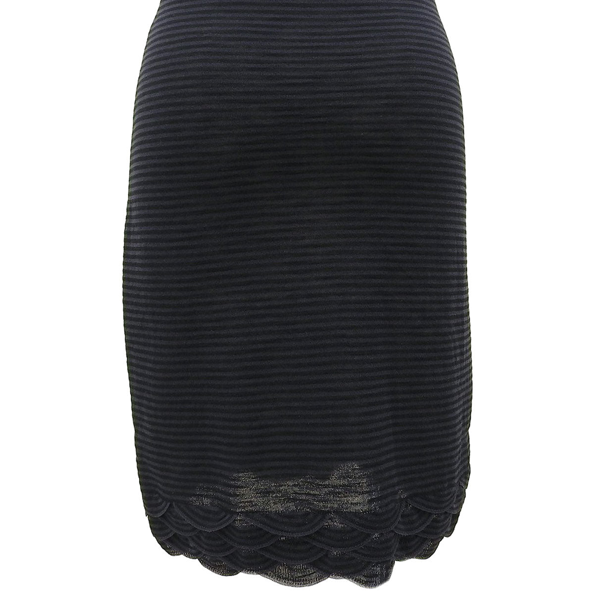 CC Mark Plate Border Pattern Short-Sleeve Dress #34 Black/Navy