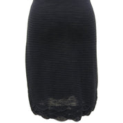 CC Mark Plate Border Pattern Short-Sleeve Dress #34 Black/Navy
