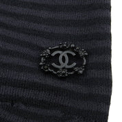 CC Mark Plate Border Pattern Short-Sleeve Dress #34 Black/Navy
