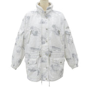 Seal Print Padded Jacket White