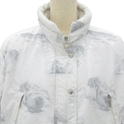 Seal Print Padded Jacket White
