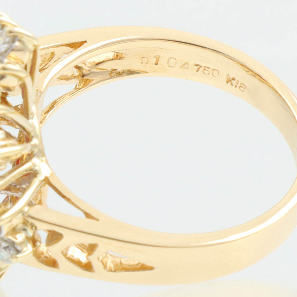 18K 红宝石钻石设计戒指 #54 黄金/多色