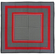 Houndstooth Pattern Scarf Black/Red