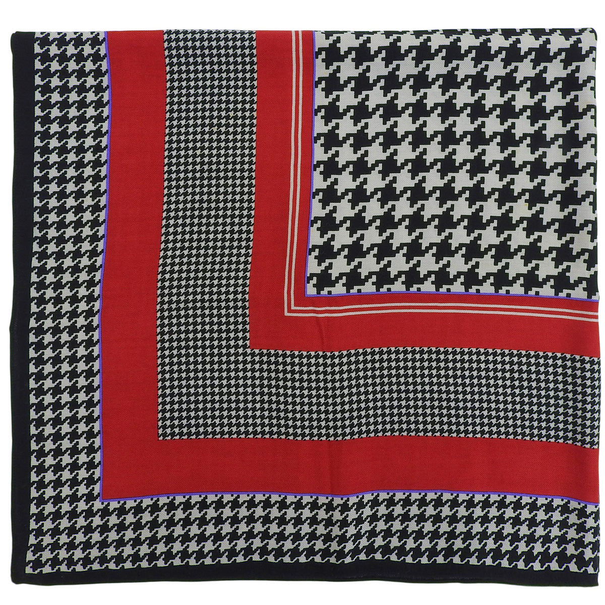 Houndstooth Pattern Scarf Black/Red