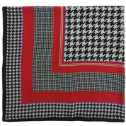 Houndstooth Pattern Scarf Black/Red