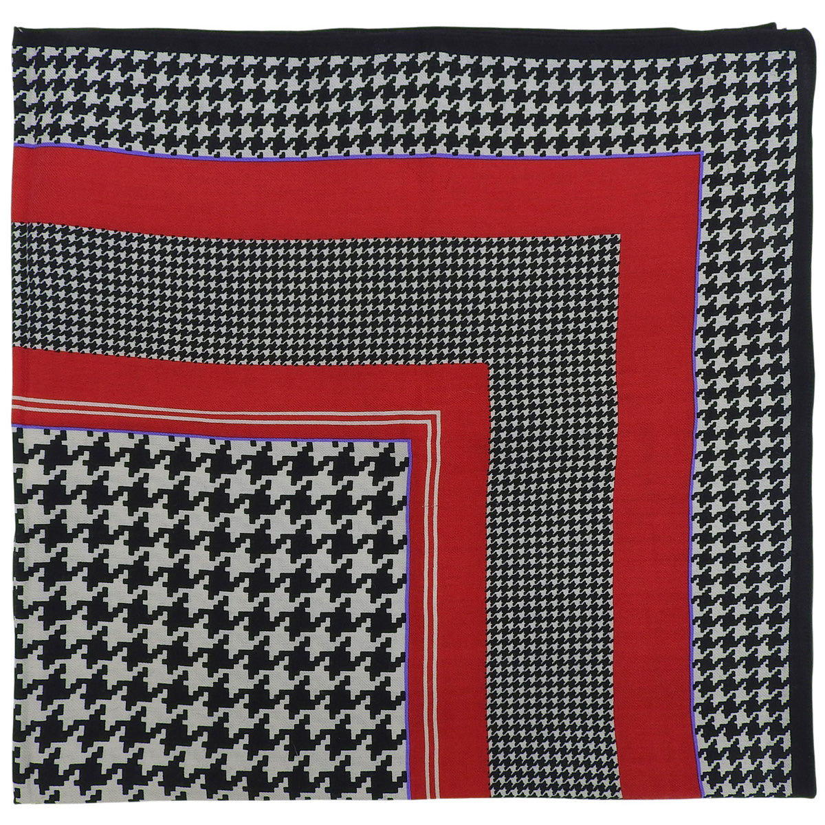 Houndstooth Pattern Scarf Black/Red