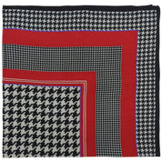 Houndstooth Pattern Scarf Black/Red