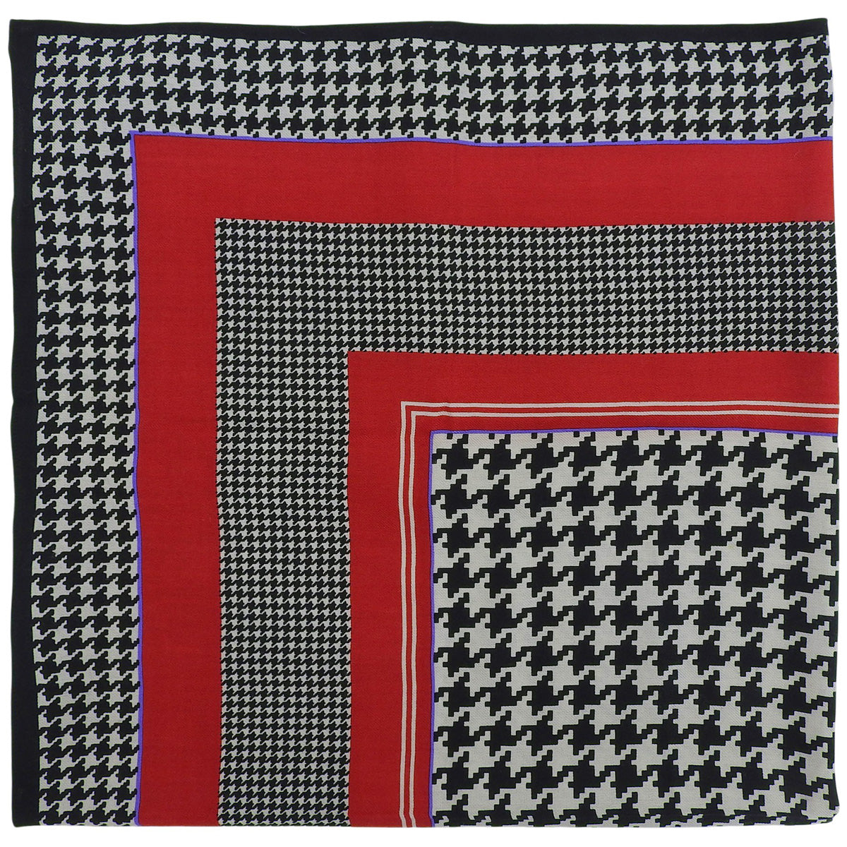 Houndstooth Pattern Scarf Black/Red