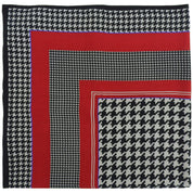Houndstooth Pattern Scarf Black/Red