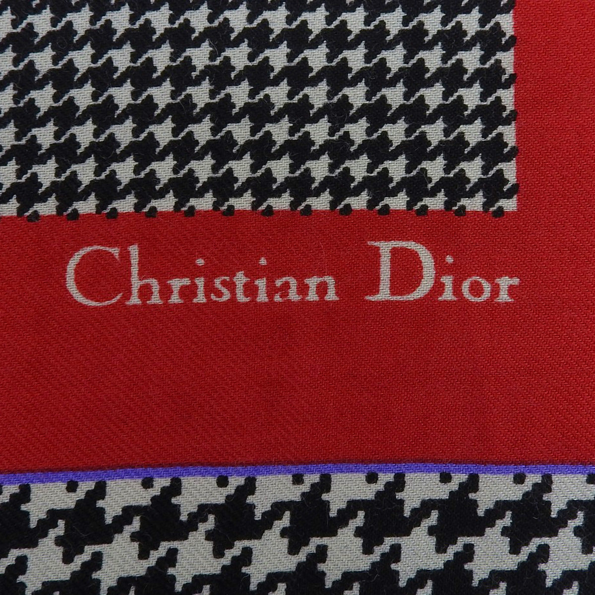 Houndstooth Pattern Scarf Black/Red