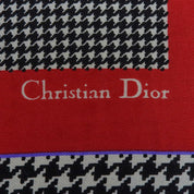 Houndstooth Pattern Scarf Black/Red