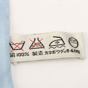 冰蓝色花鸟图案丝巾