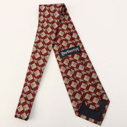 Logo Pattern Tie - Bordeaux