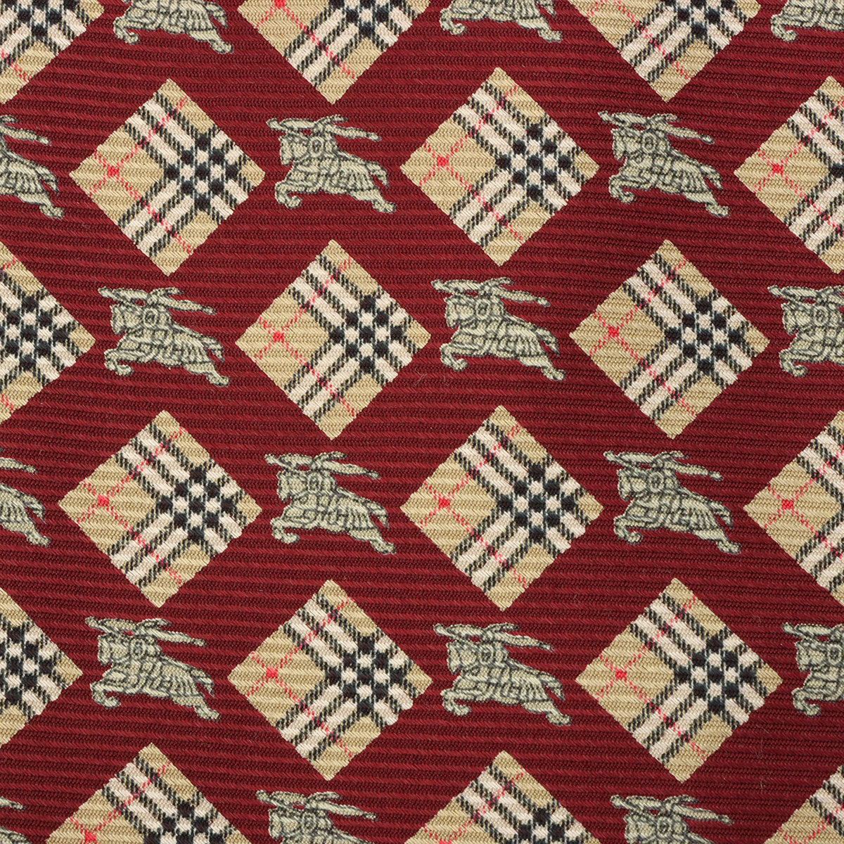 Logo Pattern Tie - Bordeaux
