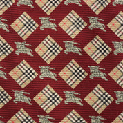 Logo Pattern Tie - Bordeaux