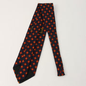 Dot Diamond Pattern Tie Red/Black