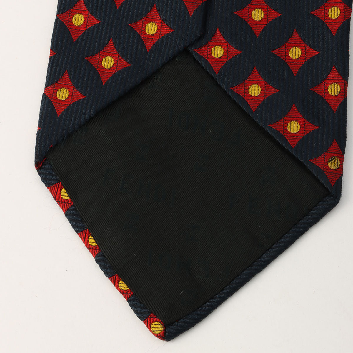 Dot Diamond Pattern Tie Red/Black